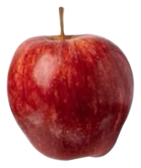 a whole red apple